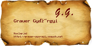 Grauer Györgyi névjegykártya